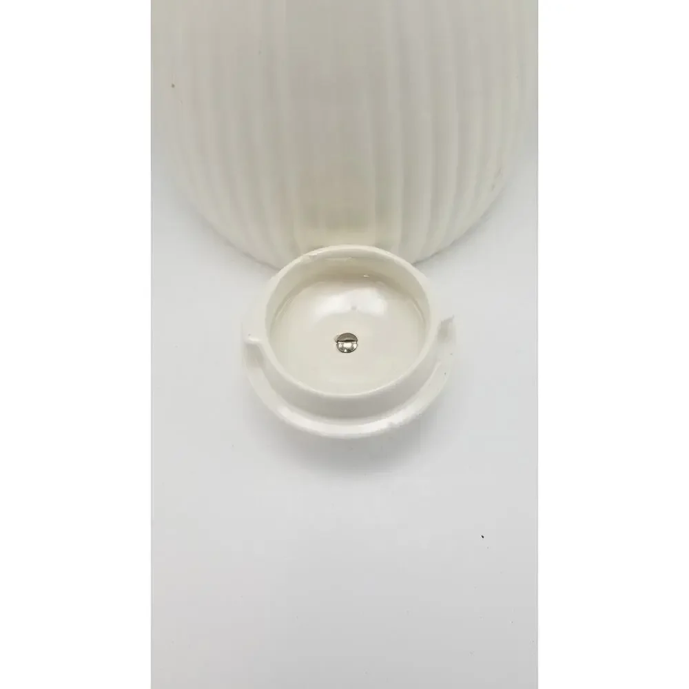 Vintage Ernest Sohn White Ribbed Coffee Pot Doric MCM Carafe Hall China 1950s